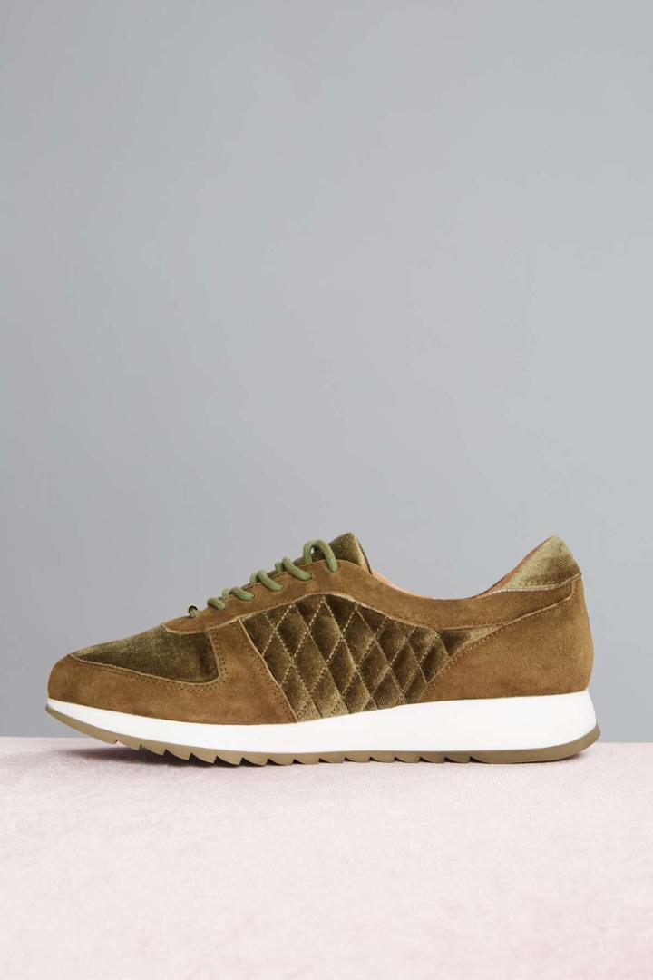 Jaggar Footwear Quilted Sneaker Khaki