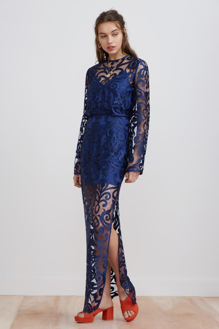 Finders Keepers Finders Keepers Alchemy Maxi Skirt Navyxxs, Xs,s,m,l