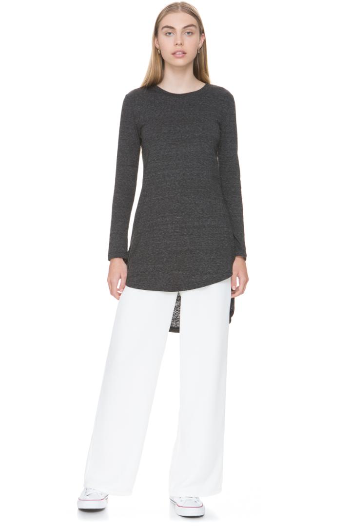 The Fifth Infinity Long Sleeve Top Charcoal Marle
