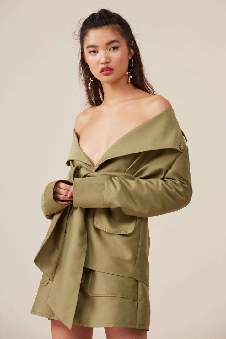 Finders Keepers Finders Keepers Safari Jacket Mossxxs, Xs,s,m,l