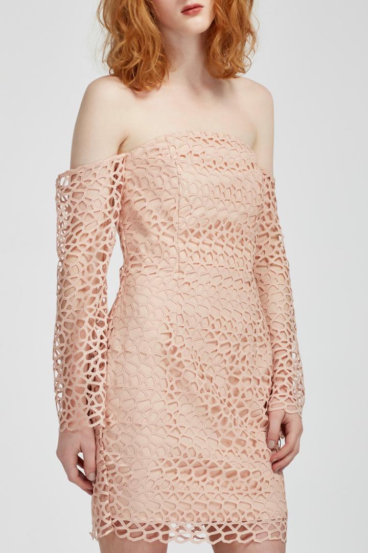 Keepsake Keepsake Countdown Lace Mini Dress Blush