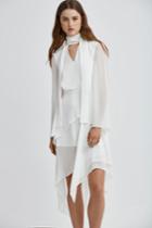 C/meo Collective Make It Right Long Sleeve Dress Ivory