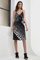 C/meo Collective C/meo Collective Lose Control Midi Dress Black And White Spot