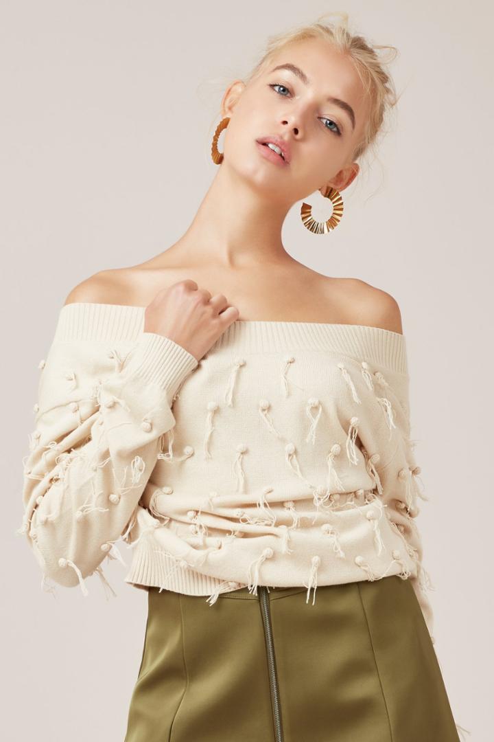 Finders Finders Lunar Long Sleeve Knit Nudexxs, Xs,s,m,l