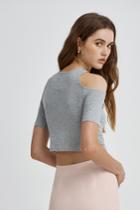 The Fifth Front Row Top Grey Marle