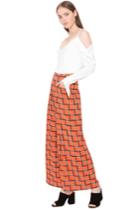 C/meo Collective Cold Shoulder Check Pant Rust Check