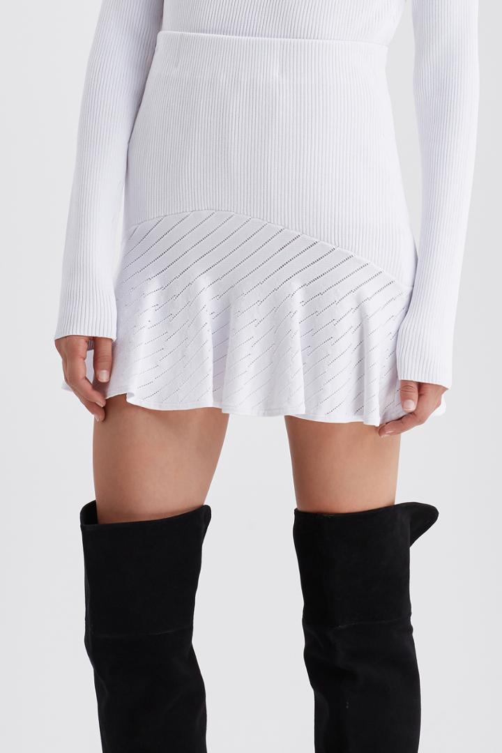 Finders Keepers Frederick Knit Skirt Cloud