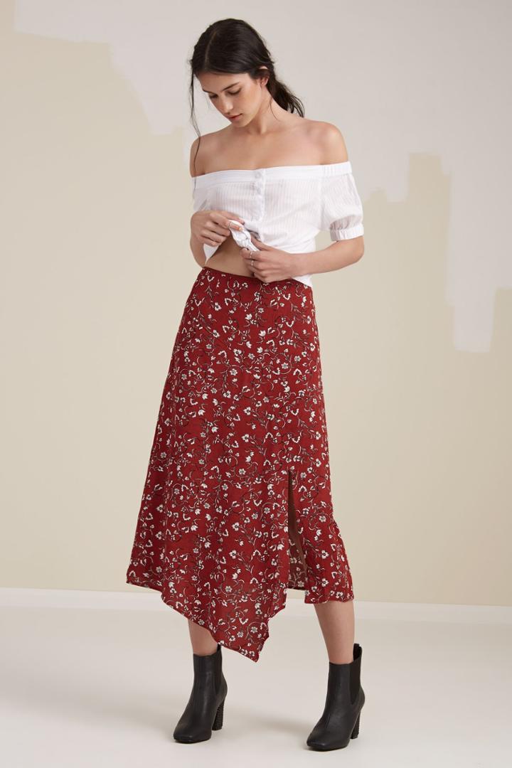 The Fifth The Rhythm Skirt Dark Jasmine Print
