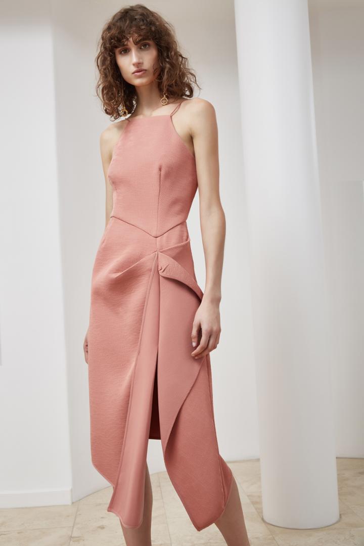 C/meo Collective C/meo Collective Fluidity Midi Dress Terracottaxxs, Xs,s,m,l,xl