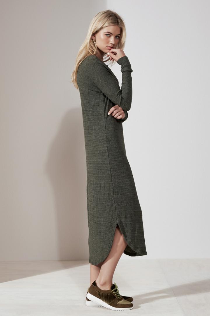 The Fifth Hendrix Long Sleeve Dress Khaki