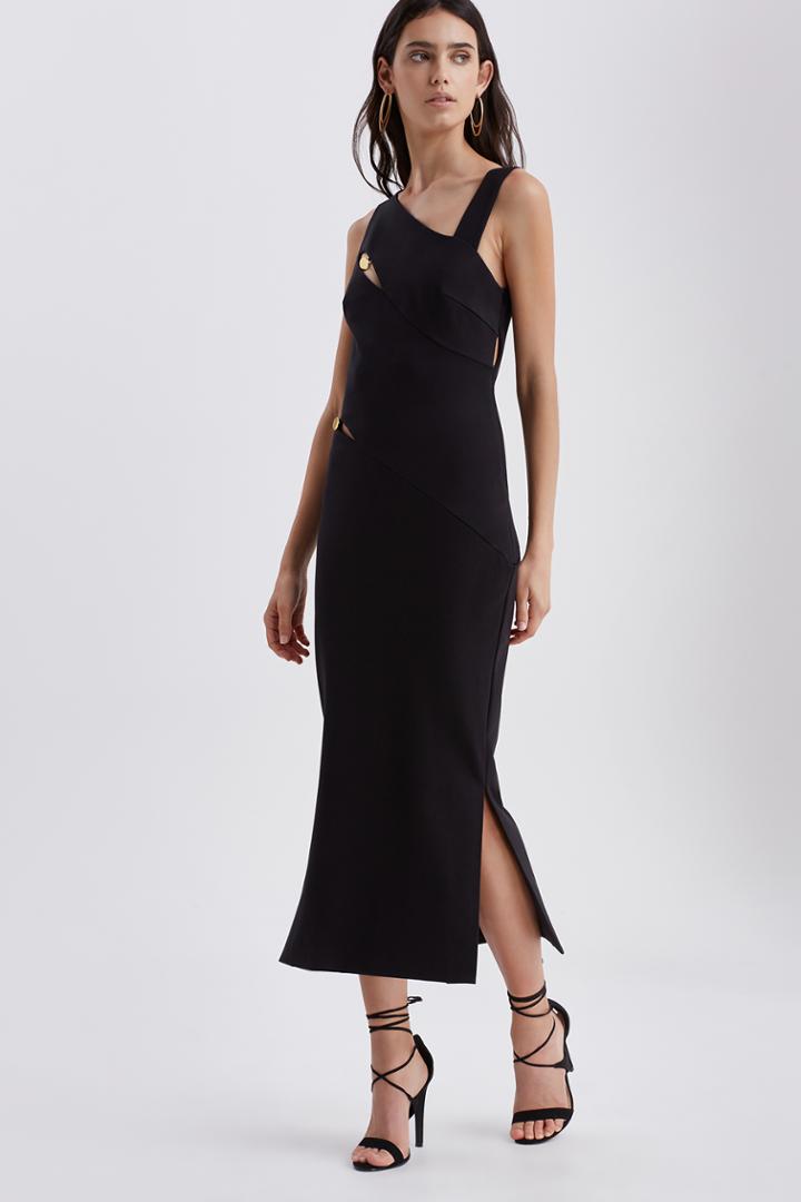 Finders Keepers Latrobe Midi Dress Black