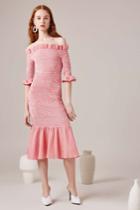C/meo Collective Best Love Midi Dress Melon Checkxxs, Xs,s,m,l,xl