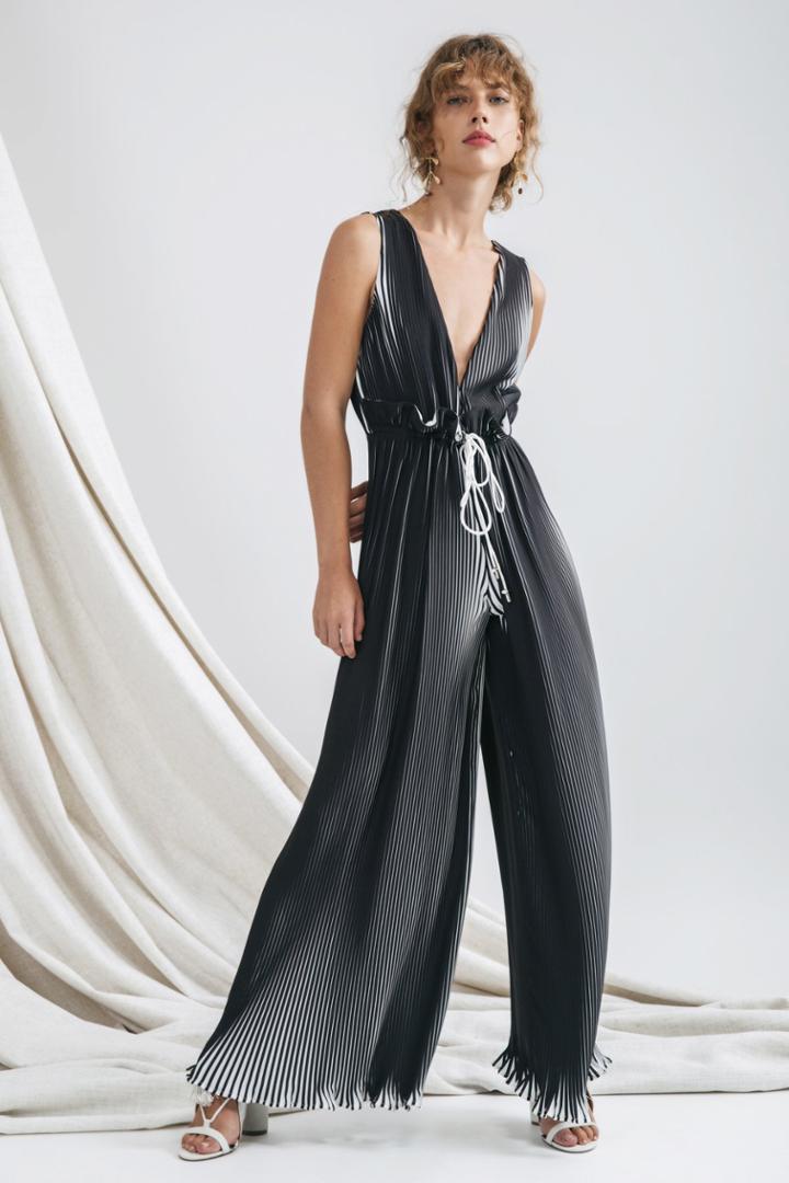C/meo Collective C/meo Collective Dream Chaser Pantsuit Black Stripe