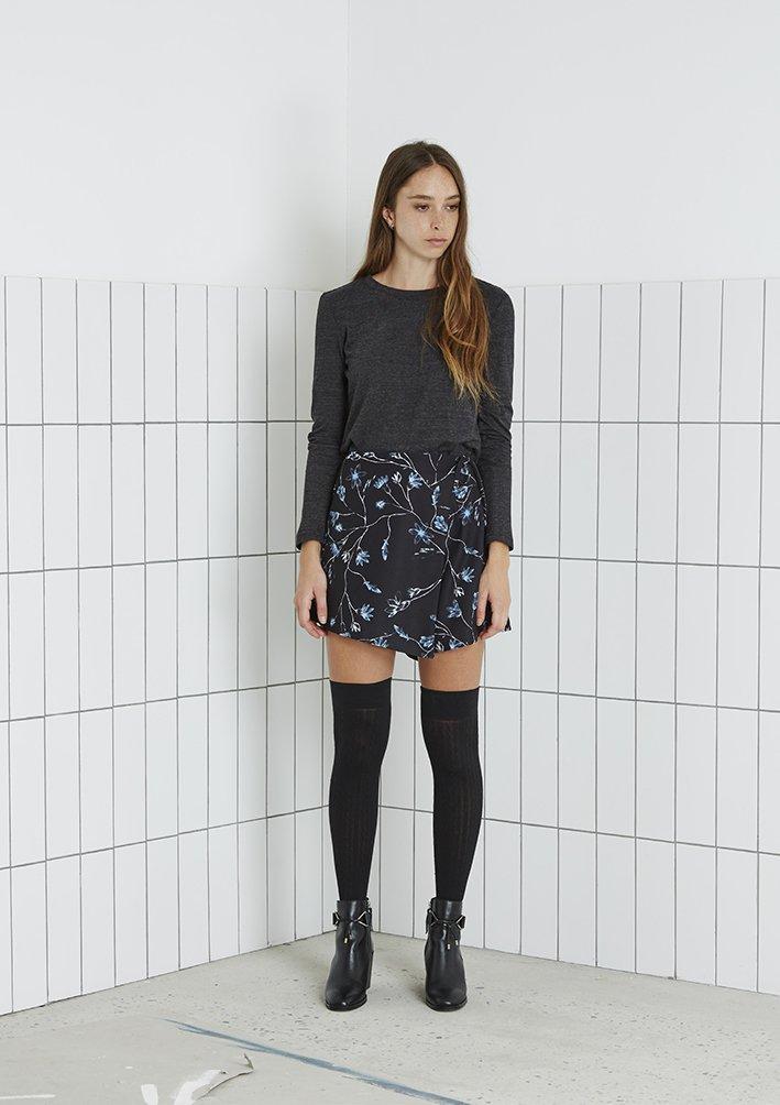 The Fifth The Fifth Infinity Long Sleeve Top Charcoal Marle