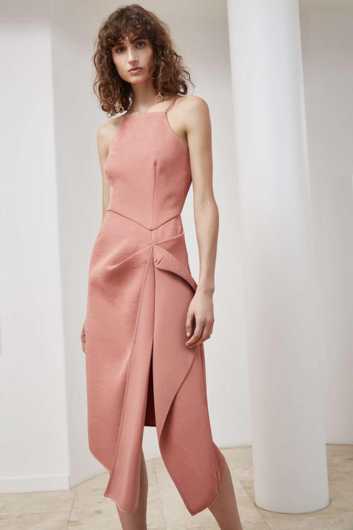 C/meo Collective Fluidity Midi Dress Terracottaxs,s,m,l,xl