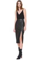 C/meo Collective Make A Move Leather Skirt Black