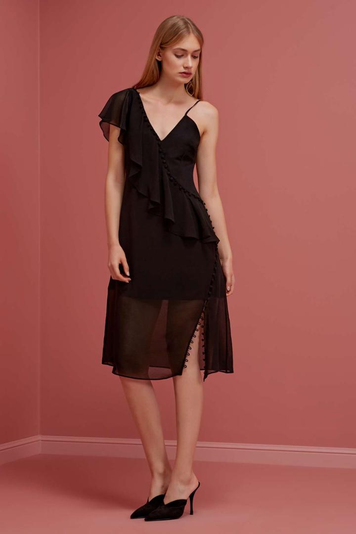 Keepsake Keepsake Morning Rain Midi Dress Black