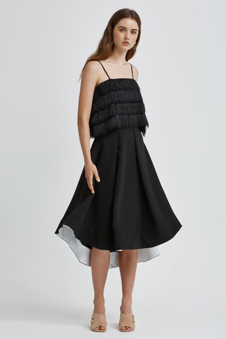 C/meo Collective Fire Heart Skirt Black