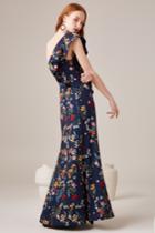 C/meo Collective C/meo Collective No Matter Gown Navy Floralxxs, Xs,s,m,l,xl