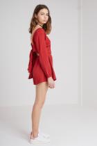 The Fifth Sweet Disposition Playsuit Burnt Red