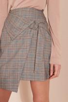 The Fifth City Sounds Skirt Grey Check