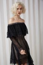 Keepsake Keepsake Slide Long Sleeve Lace Dress Black