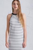 The Fifth Three Days Dress White And Navy Stripe