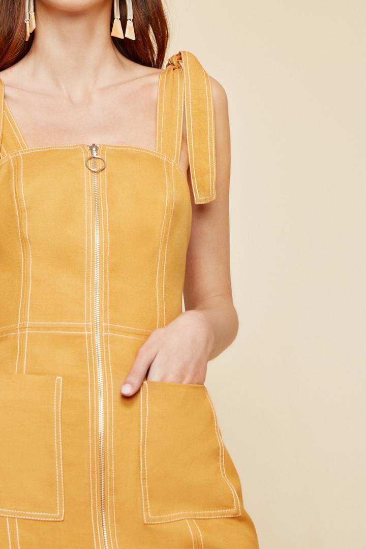 C/meo Collective C/meo Collective Get Right Midi Dress Mustard