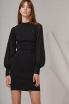 Keepsake Know Me Better Long Sleeve Knit Dress Black