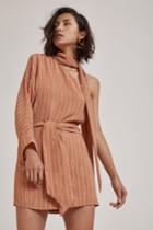 C/meo Collective Everlasting One Shoulder Dress Biscuit Chain Print