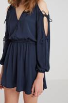 The Fifth The Fifth The Nightingale Long Sleeve Dress Petrol Blue