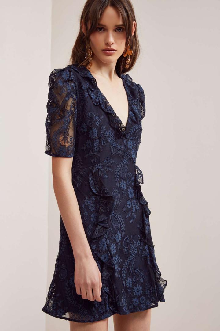 Keepsake Hold On Lace Dress Navyxxs, Xs,s,m