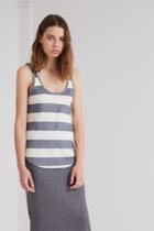 The Fifth Chelsea Tank Natural And Navy Stripe