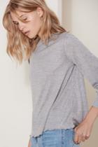 The Fifth With Eyes Open Long Sleeve Top Charcoal Marle