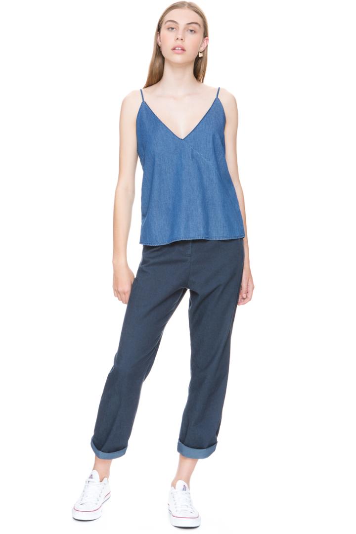 The Fifth Moonlight Dreams Top Washed Blue Chambray