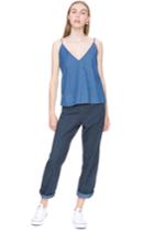 The Fifth Moonlight Dreams Top Washed Blue Chambray