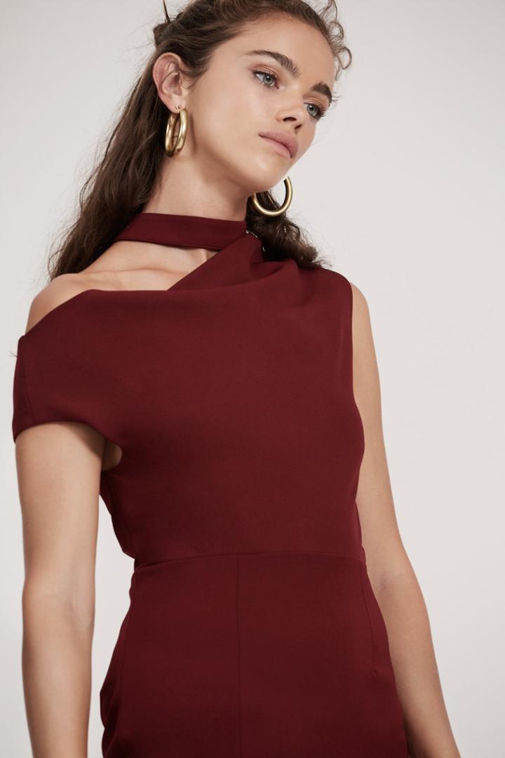 Finders Keepers The Message Midi Dress Berry