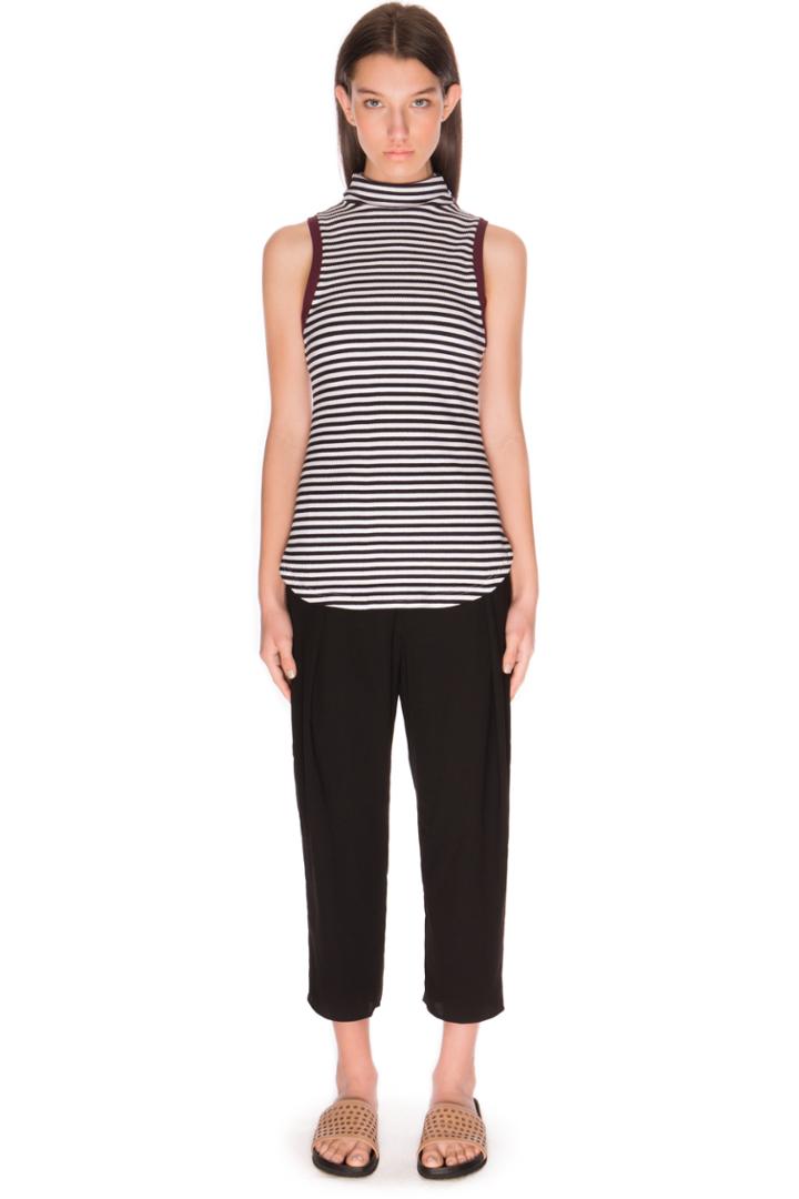The Fifth Tick Tock Top Navy & White Stripe