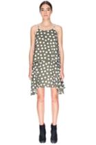 The Fifth The Fifth Last Flight Out Top Khaki And White Polka Dot
