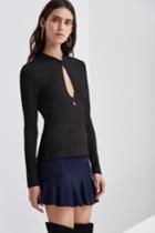 Finders Keepers Huntr Long Sleeve Top Black