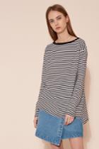 The Fifth New Way Long Sleeve Top Black And White Stripe