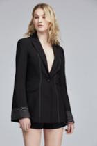 C/meo Collective Long Gone Contrast Blazer Black W White