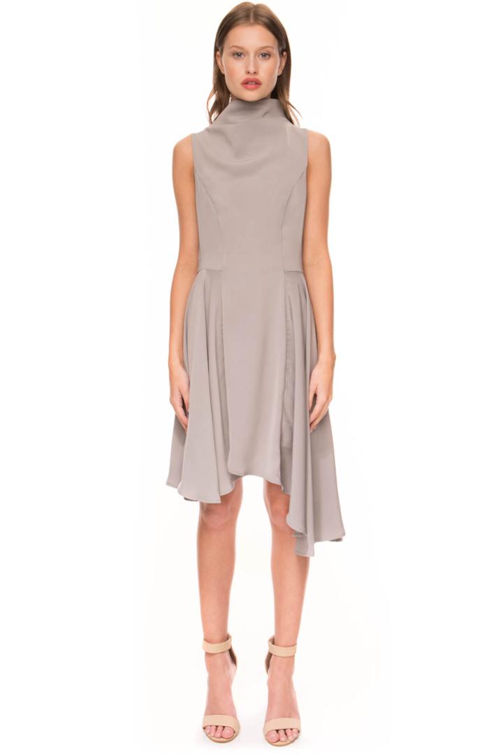 Keepsake Break Even Mini Dress Mid Grey