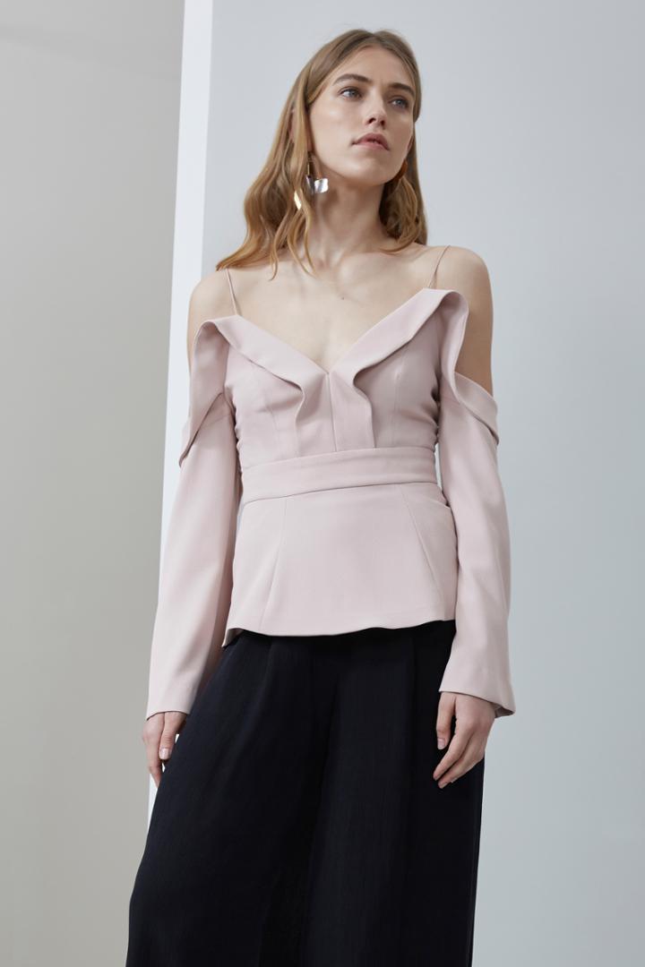 C/meo Collective Because You Do Long Sleeve Top Blush
