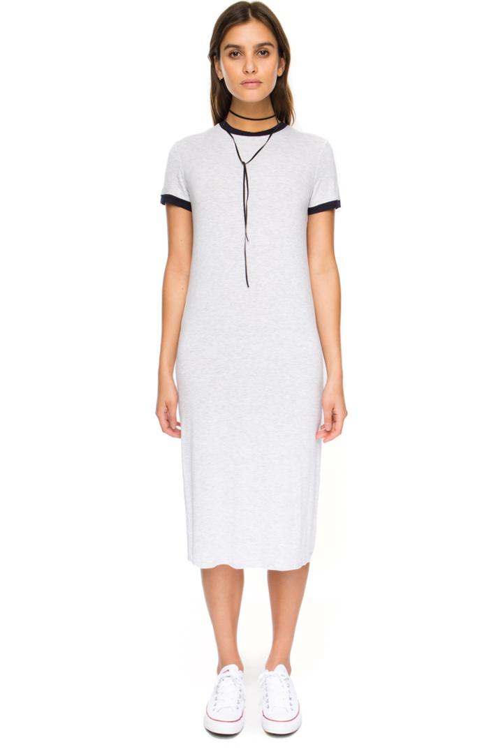 The Fifth The Fifth In A Vision Dress Light Grey Marle/ Navy