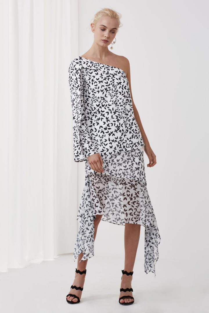 Keepsake Overpowered Long Sleeve Top Light Ivy Print