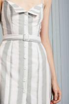 The Fifth Poetic Stripe Dress Sage W Whitexxs, Xs,s,m,l,xl