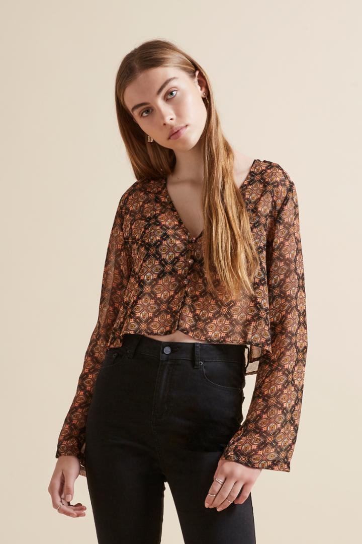 The Fifth The Collectable Long Sleeve Top Rhapsody Print