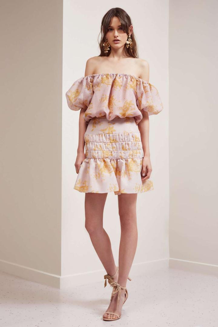 Keepsake Stand Tall Skirt Blush Stencil Floralxxs, Xs,s,m,l