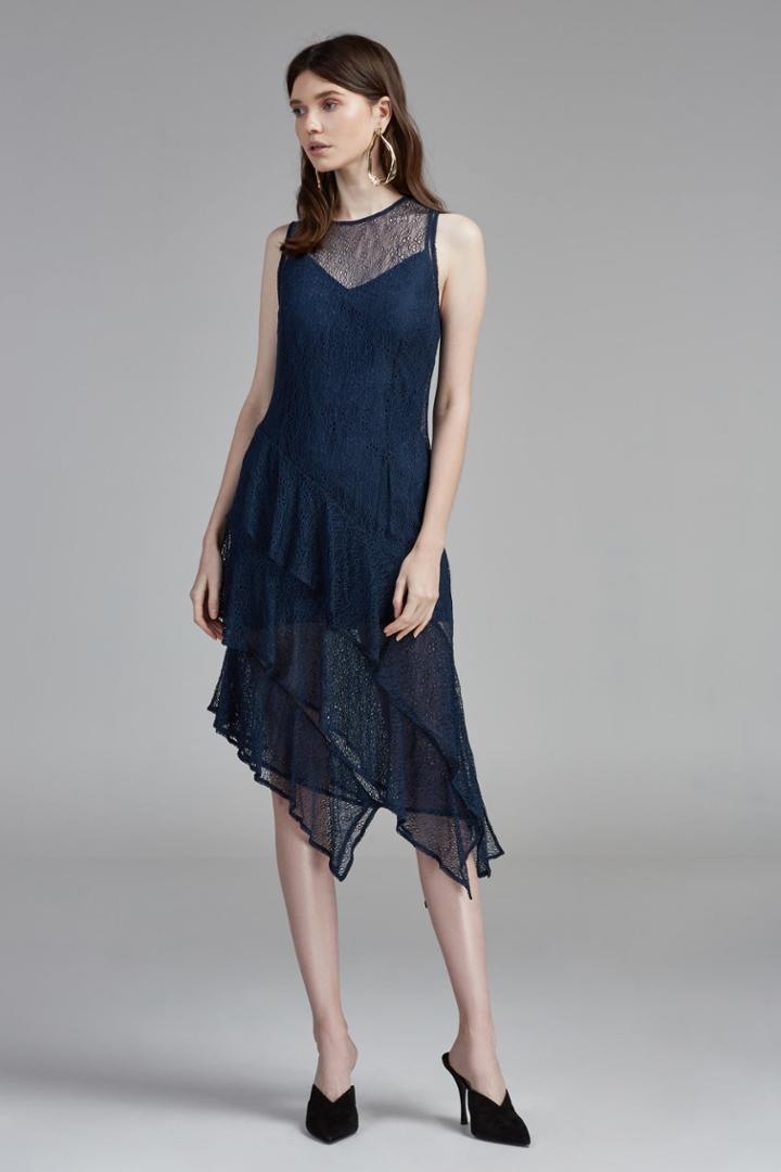 Keepsake Wide Awake Dress Navy